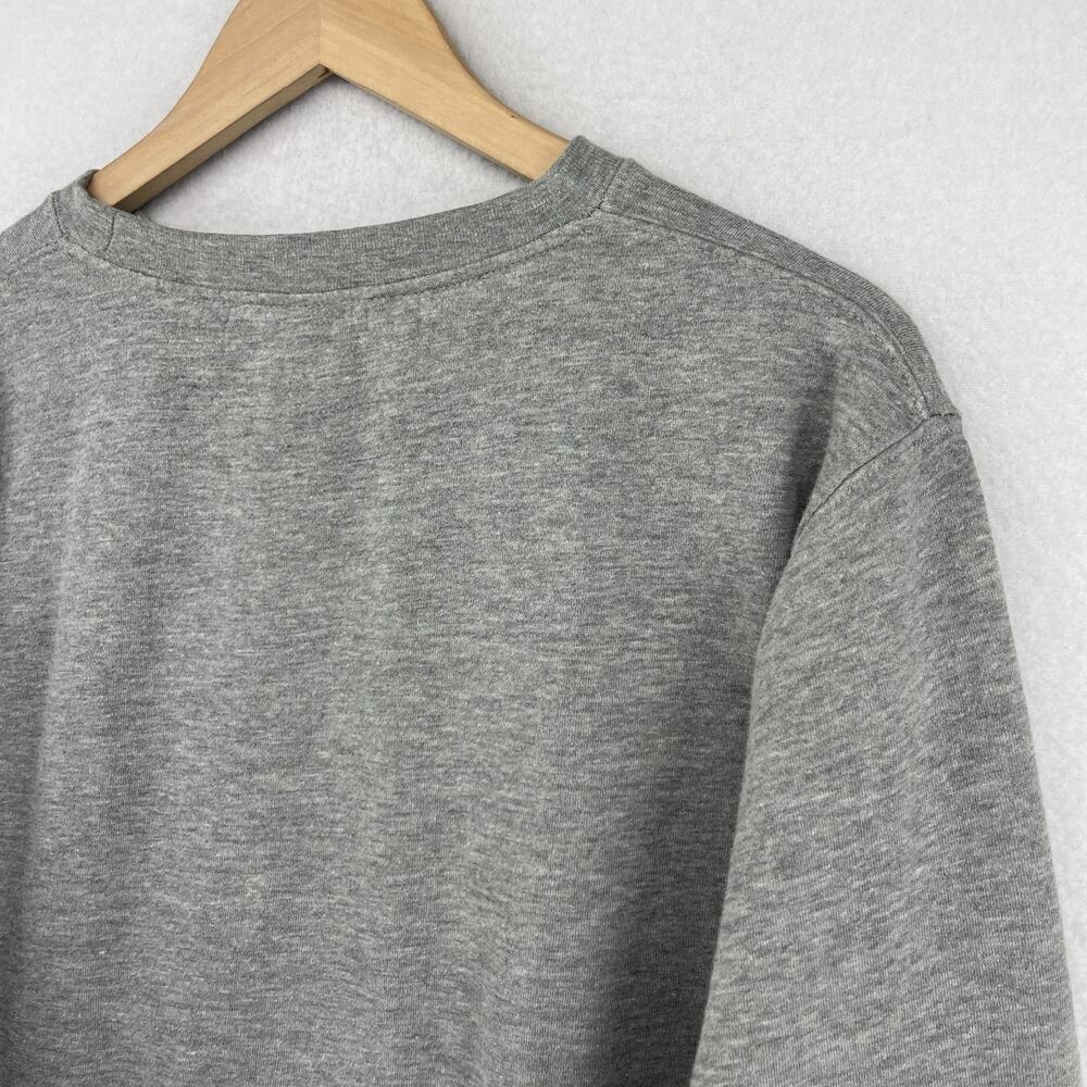 STUSSY Sweatshirt Mens 2XL State Crew Fleece Pullover Cotton Blend Gray USA VTG - Picture 7 of 14